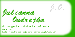 julianna ondrejka business card